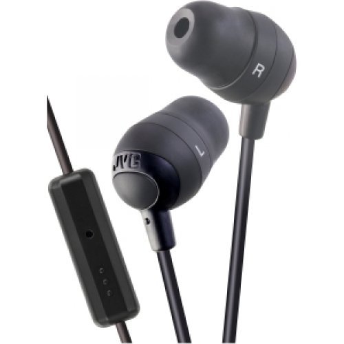 JVC MARSHMALLOW EARBUDS W/ MIC AND REMOTE BLACK / 4AF37B /