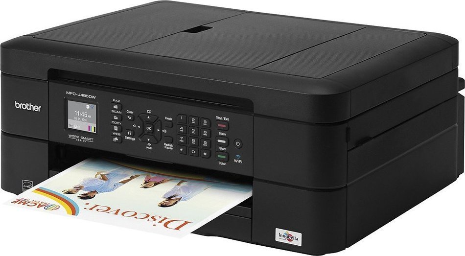 Brother - MFC-J485DW Wireless All-In-One Printer - Black