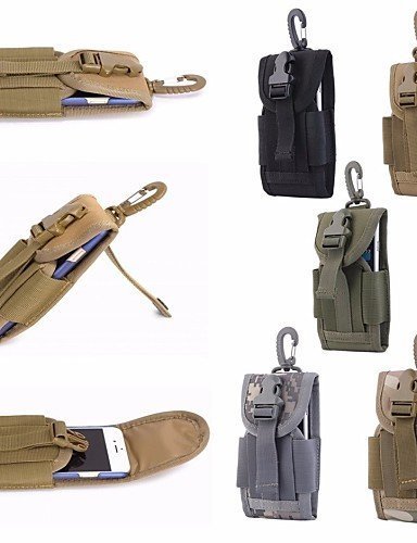 SB@4.5 inch Universal Army Tactical Bag for Mobile Phone Hook Cover Pouch Case , khaki N6