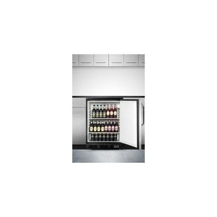 Summit FF7LBLBIPUBSSTB: Built-in commercial all-refrigerator for red wine and ale storage, with digital thermostat...