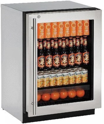 U-Line U2224RGLS13B 24" 2000 Series Built In Counter Depth Compact Refrigerator with 4.9 Cu. Ft. Capacity, in...