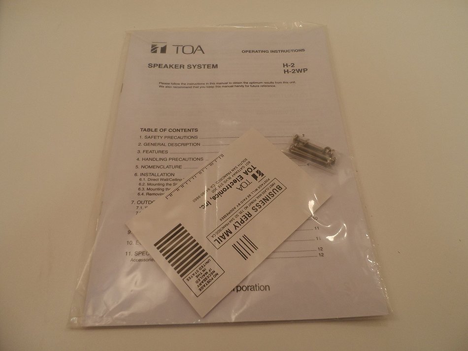 TOA Electronics H2-EX H-Series 2-Way Wall/Ceiling Speaker N7