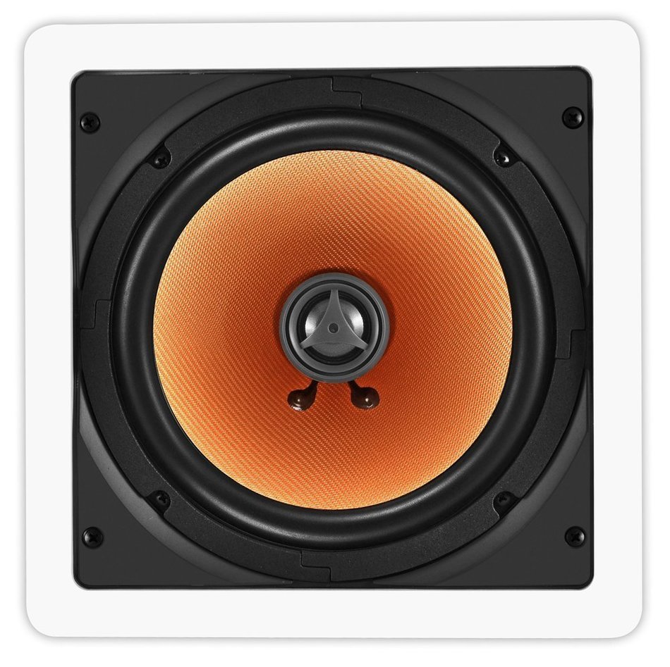 OSD Audio CW840SQ White 8-inch Poly Square In-Ceiling or In-Wall Speaker Pair N5