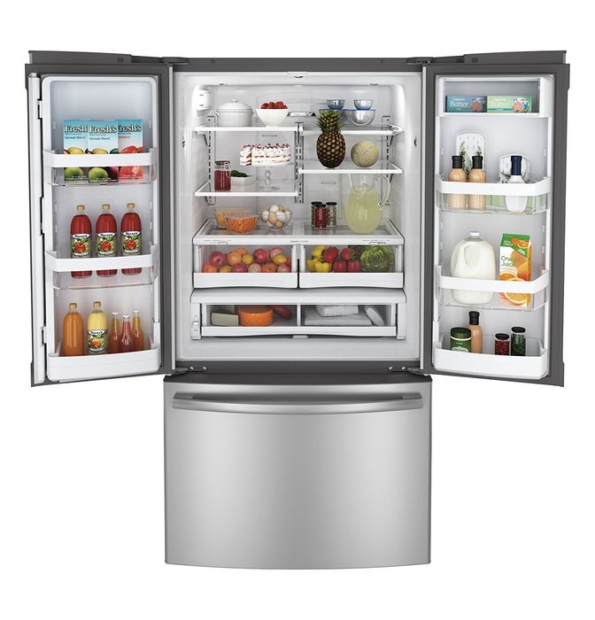 GE GNE26GSDSS 26.3 Cu. Ft. Stainless Steel French Door Refrigerator - Energy Star