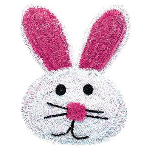 Amscan Egg-stra Special Easter Bunny Wreath Wall Decoration (1 Piece), Multicolor, 18" x 13"