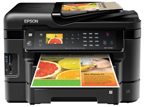Epson WorkForce WF 3530 Wireless Color Printer with Scanner, Copier and Fax