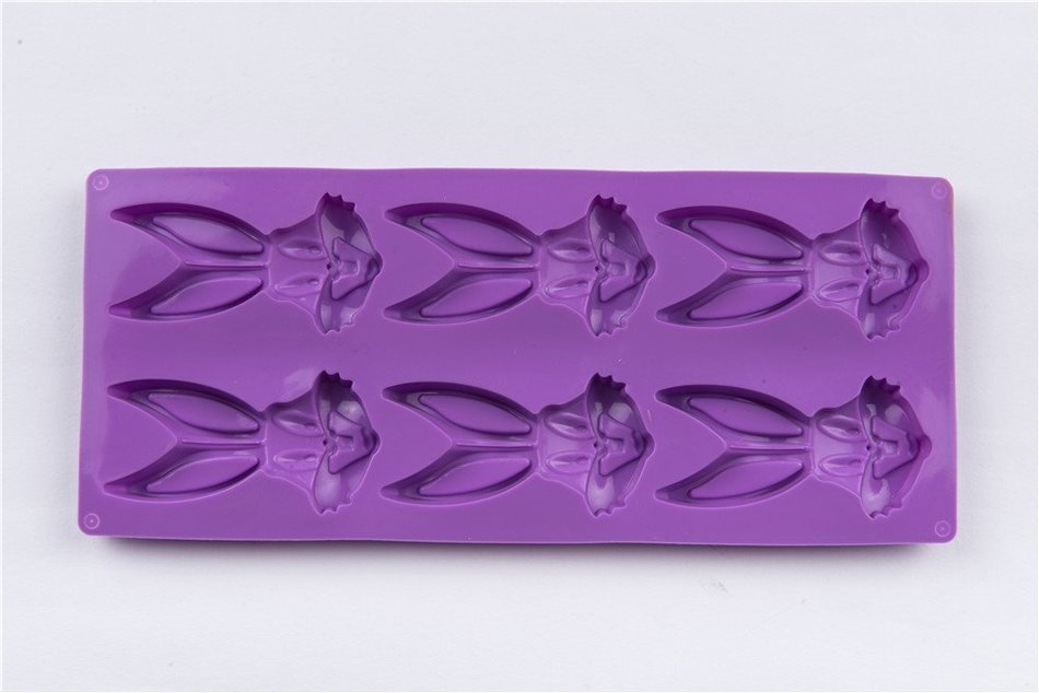 6 Cavity Silicone Rabbit Cake Pudding Jelly Chocolate Mold Handmade Soap Making Mould N2