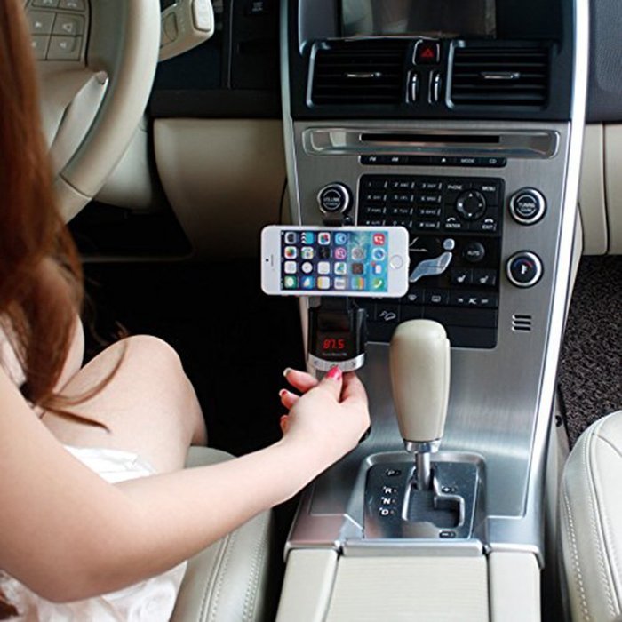 PowerLead Ckit PCK023 Wireless FM Transmitter, Stream Music for Car Stereo System for Smartphone, iPad/iPod, Tablet... N4