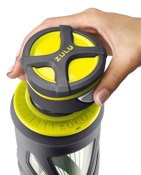 Zulu Core Glass Water Bottle with Quick-Cap Lid N3