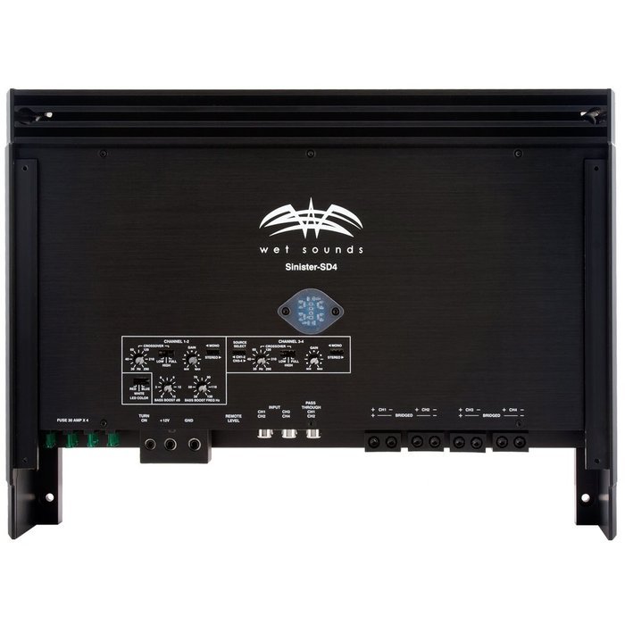 Wet Sounds Sinister Series SD4 Amplifier - Class D 1350 Watt Full Range Amp N5