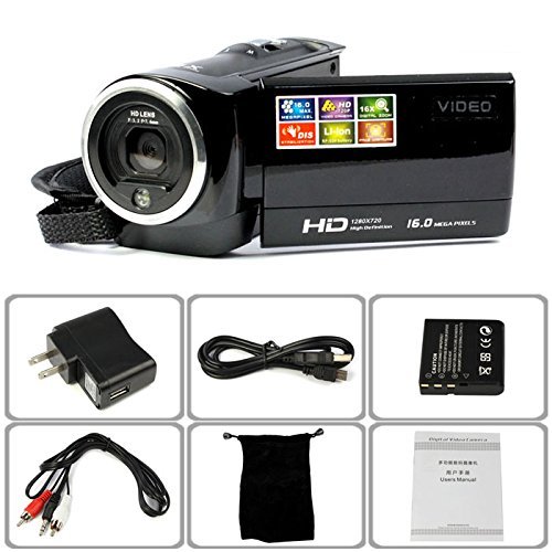 Hotkey&reg; New 2.7" TFT LCD 16MP HD 720P Digital Video Recorder Camera 16x Digital ZOOM DV Black