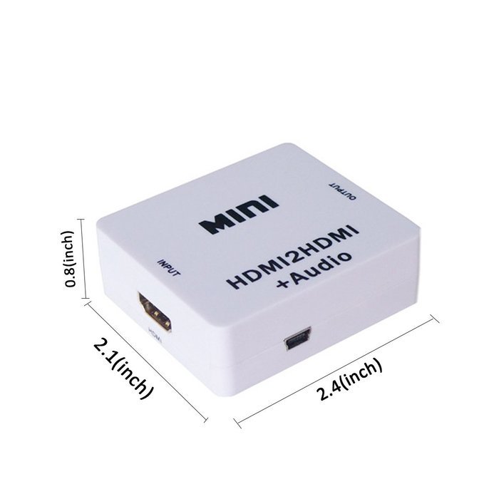 Generic Mini Compact HDMI Extractor Converter HDMI to HDMI Audio Converter Box Adapter White with 3.5mm Stereo... N3