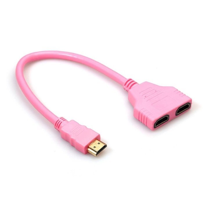 GBSELL HDMI 1 to 2 Split Double Signal Adapter Convert Cable for Video TV HDTV Pick