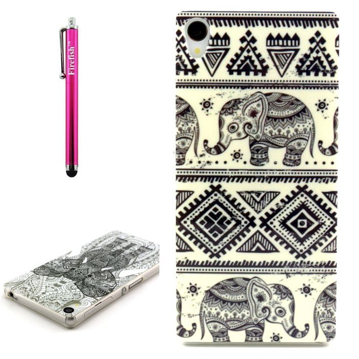 Xperia Z3 Case, Firefish [Shock Absorbent] [Slim Fit] [Anti Slip] Design Clear TPU Gel Silicone Soft Protective... N38