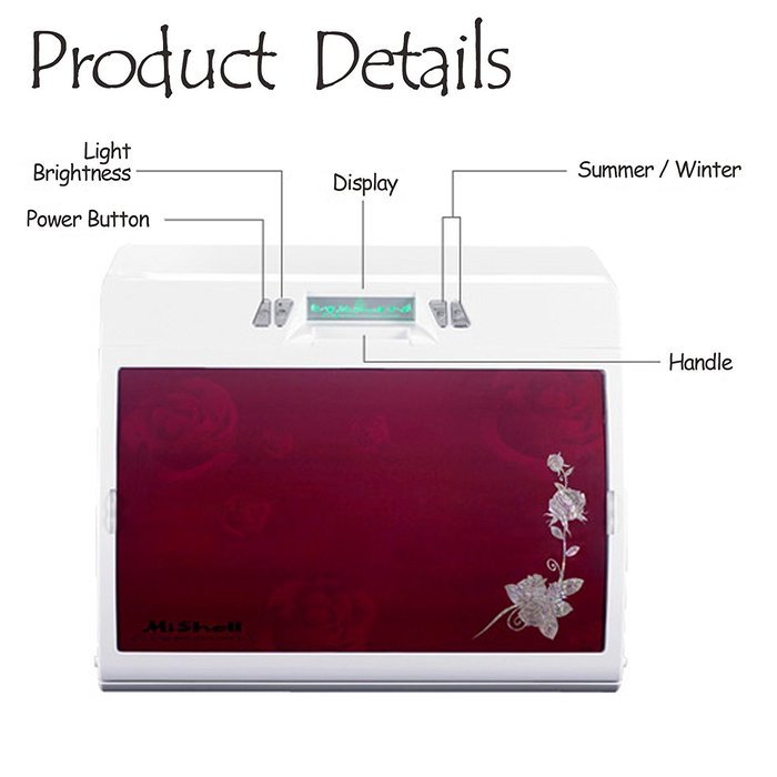 New AMEX Mishell AME-0103RN Cosmetics Cooler Mini Fridge 9.6L