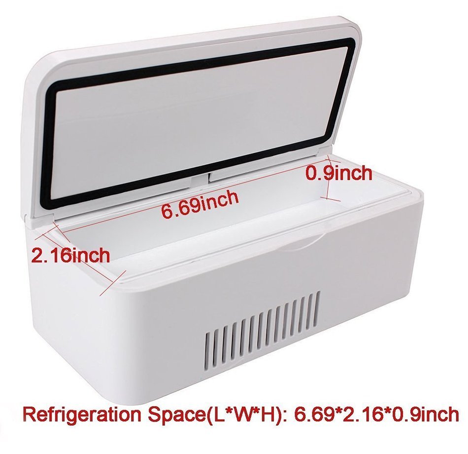 AIJUN Portable Insulin Cooler Case Portable Reefer Car Small Refrigerator