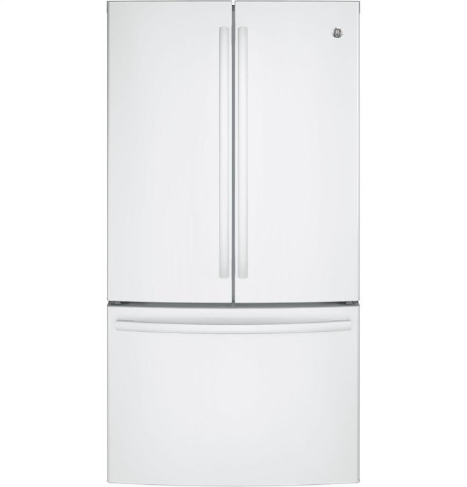 GE White French-Door Bottom Freezer Refrigerator