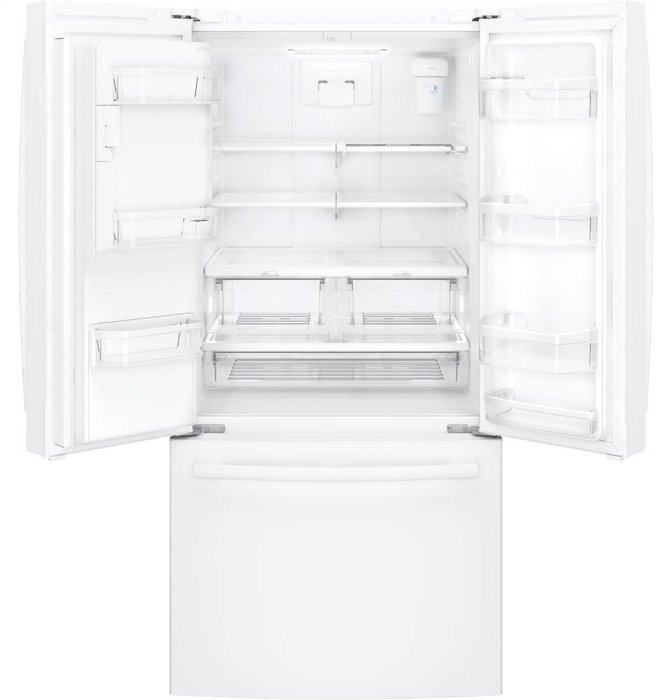 GE GFE24JGKWW 33" Energy Star Qualified French-Door Refrigerator with 23.8 Cu. Ft. Capacity, in White N2