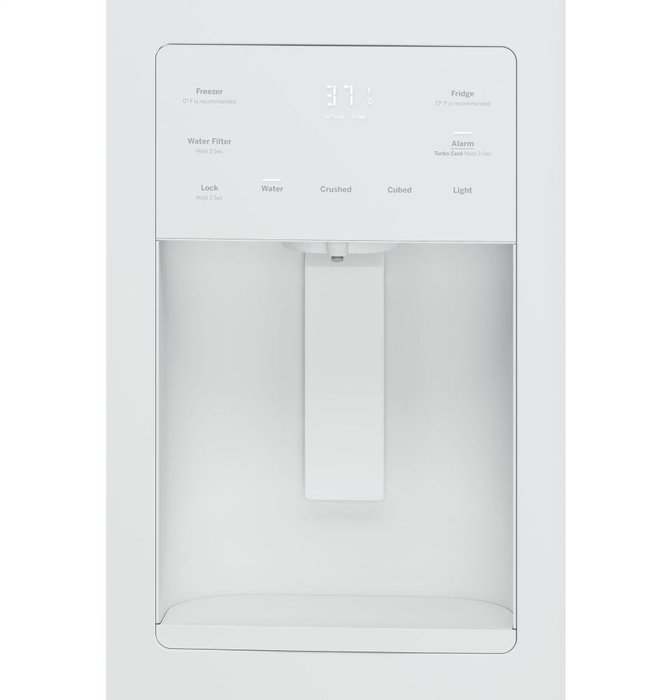 GE GFE24JGKWW 33" Energy Star Qualified French-Door Refrigerator with 23.8 Cu. Ft. Capacity, in White N3