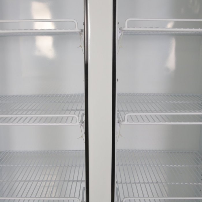 518L Glass Display Showcase Pull Doors 2-Door Commercial Refrigerator Beer Soda Cola Drinks Beverages Merchandiser... N2