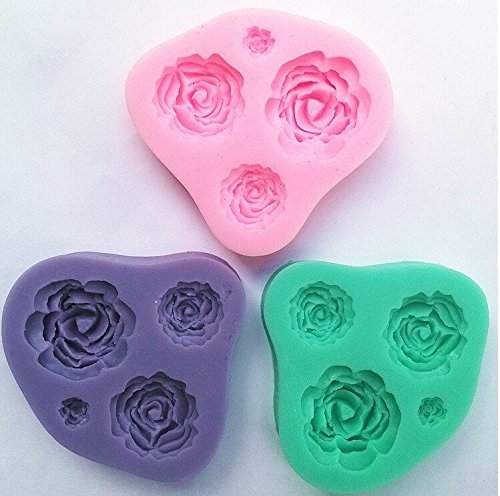 Brand new Mini 3D Silicone Resin Roses Chocolate Mould Cake Decoration Candy Soap Mold Baking Tool Craft Fondant... N7
