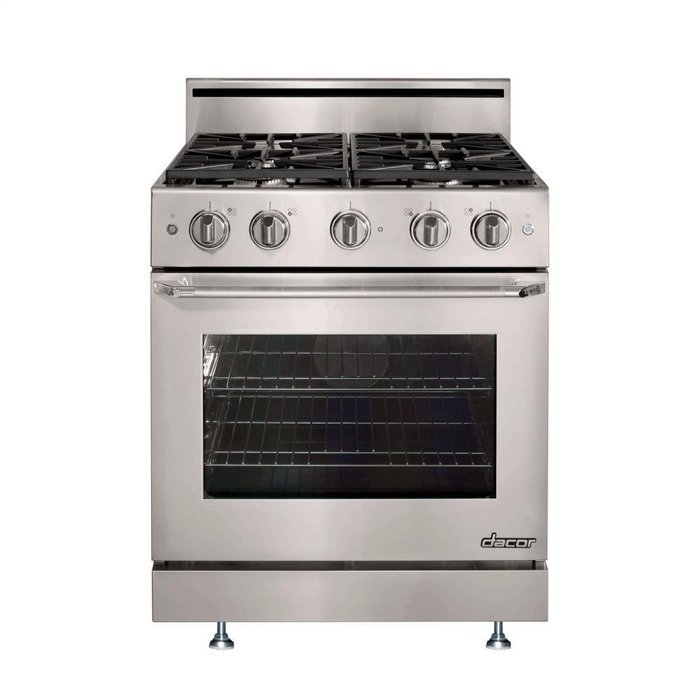 Dacor Distinctive DR30GIFSNG 30" Slide-In Gas Range with Natural Gas 4.80 cu. ft. 4 Cooking Modes 4 Sealed Burners...