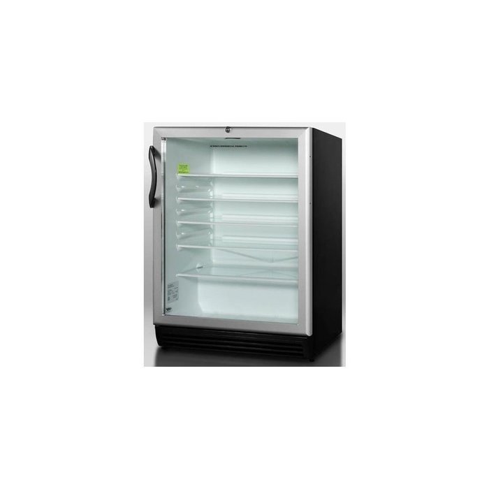 Summit SCR600BLBIHVADA 24" Stainless Steel Undercounter Built-In Beverage Center - Right Hinge