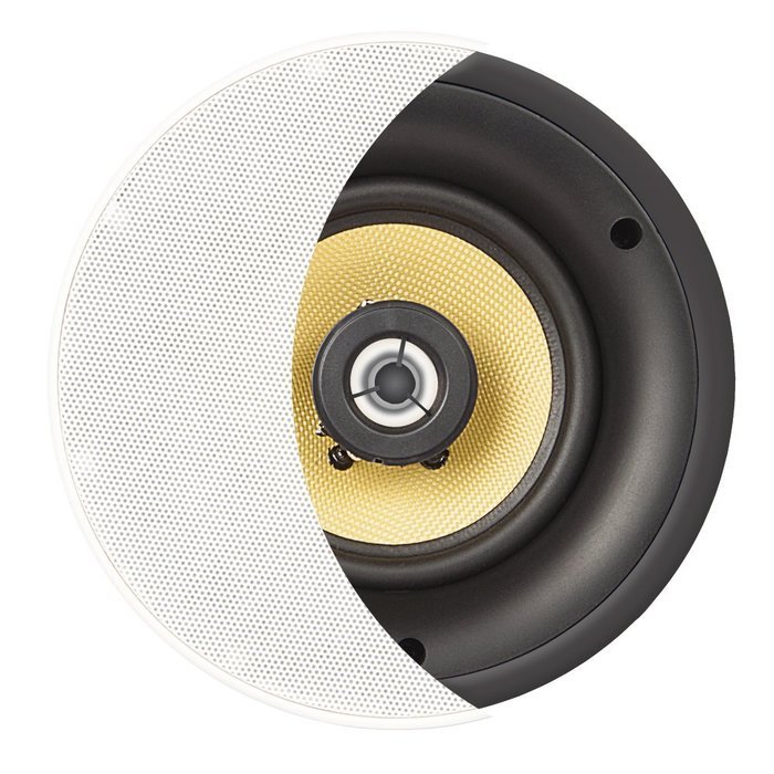 OSD Audio ACE550 5.25-Inch Kevlar 100-Watt Trimless Thin Bezel In-Ceiling Speakers, Pair N5