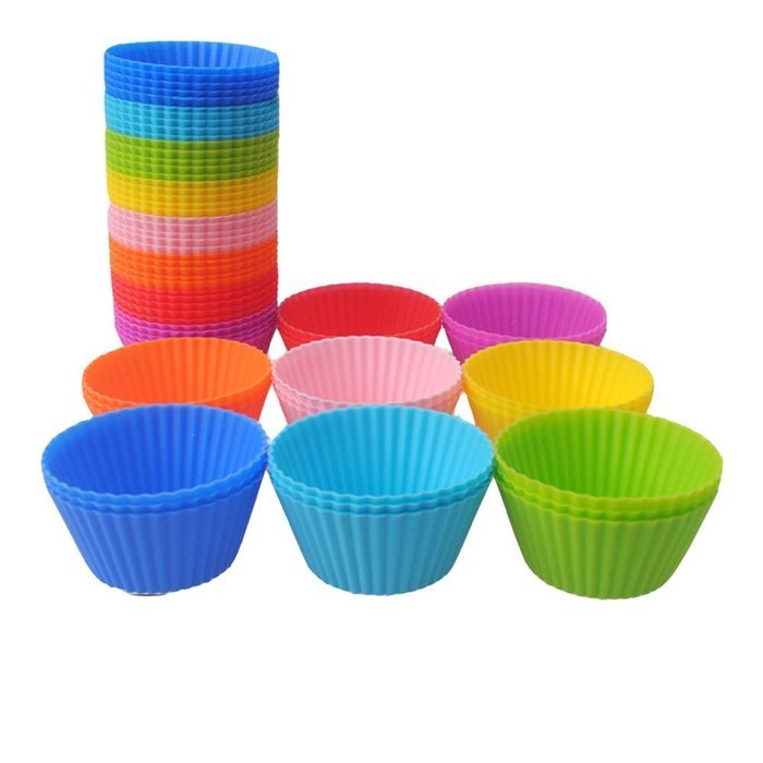 Misula 24 Pack Reusable & Nonstick Baking Cups 2.8 inch Silicone ...