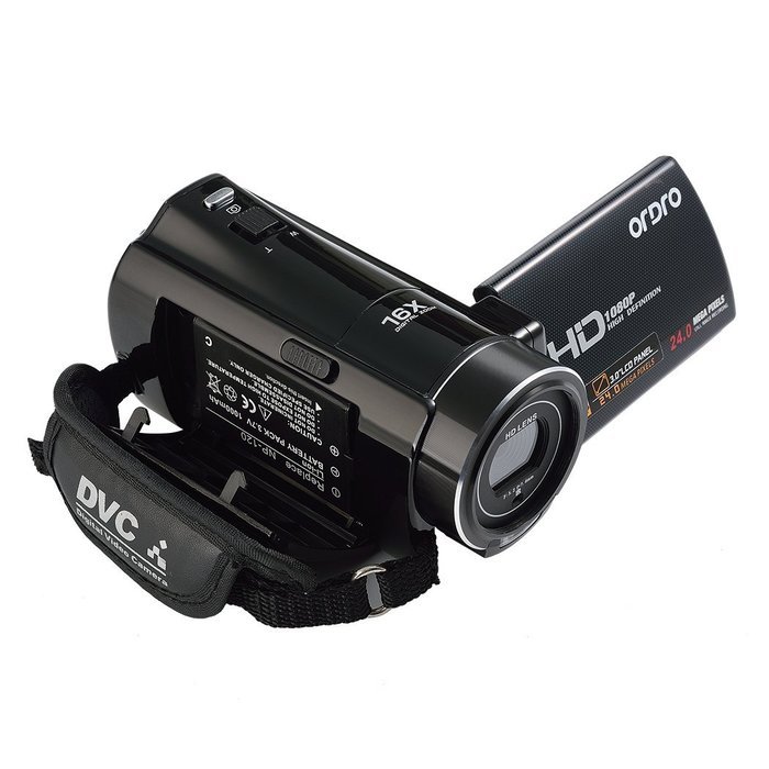Ordro 1/3.2" CMOS Max 24.0MP Digital Video Camcorder/Camera HD 1080P with 3 inch LCD Screen - Black N2