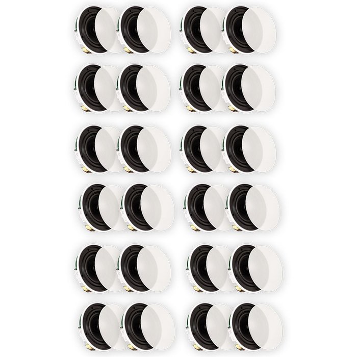 Theater Solutions TSQ670 In Ceiling 70 Volt 6.5" Speakers Quick Install 12 Pair Pack 12TSQ670
