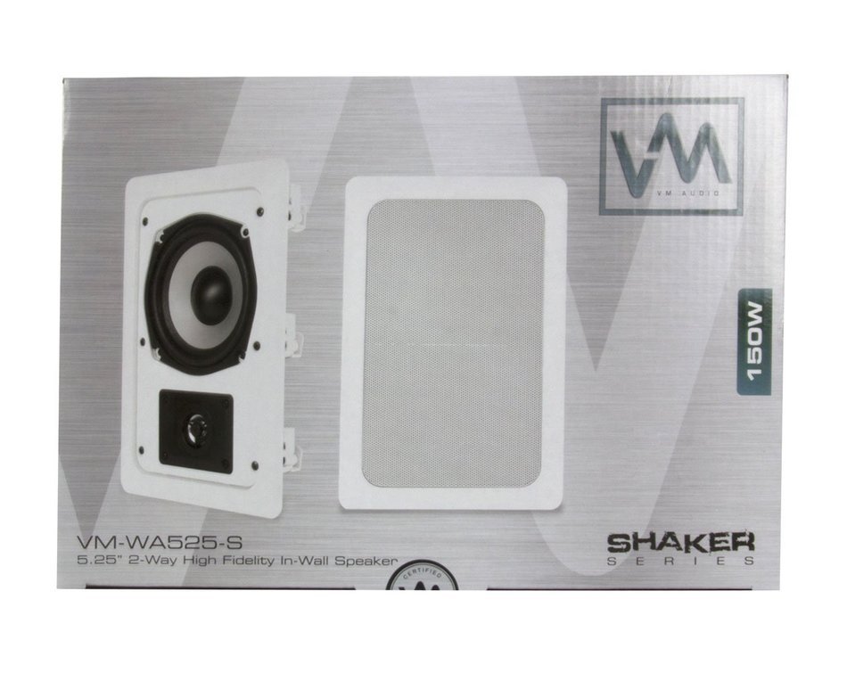 VM Audio Shaker 5.25-Inch 150W 2-Way In-Wall Surround Sound Speaker | VM-WA525-S N5