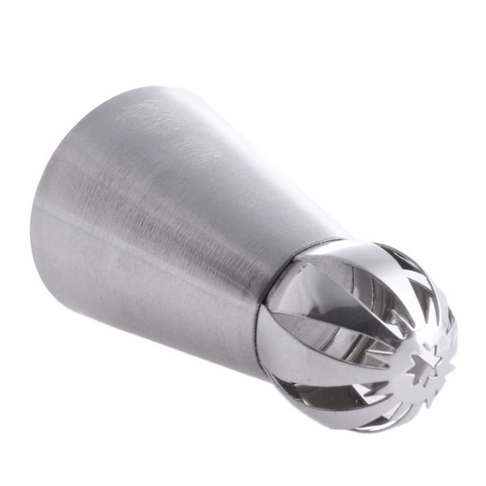 Russian Icing Piping Nozzles Tips Set by AIQI, Sphere Ball Russian Tips Stainless Steel, Pastry Cake Fondant Cupcake... N2