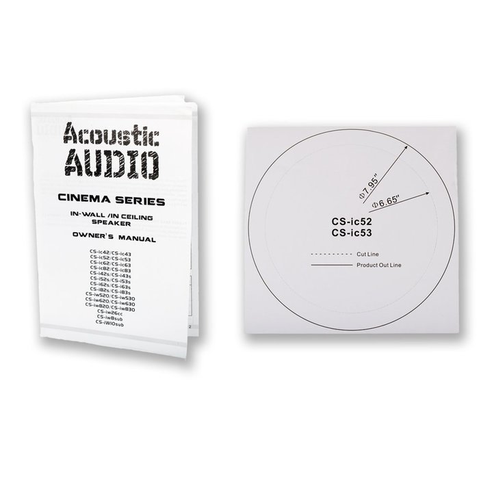 Acoustic Audio CS-IC52-2PR 200 Watt 5.25" 2-Way Home Theater In-Wall/Ceiling Speakers (2-Pair) N3