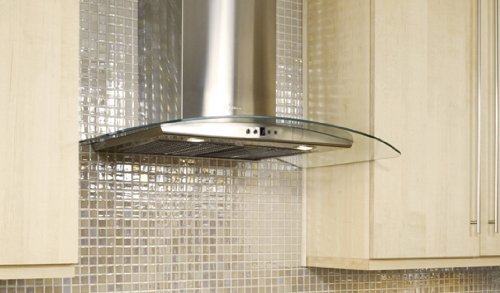 Faber Designer Collection TRAT36SS 36" Tratto Wall Mount Chimney Range Hood 600 CFM Internal Pro Blower 2 Halogen...