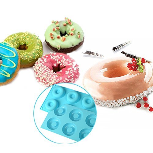 6 Cavities Silicone Doughnut Biscuit Molds Cake Chocolate Pudding Mould Mold N4