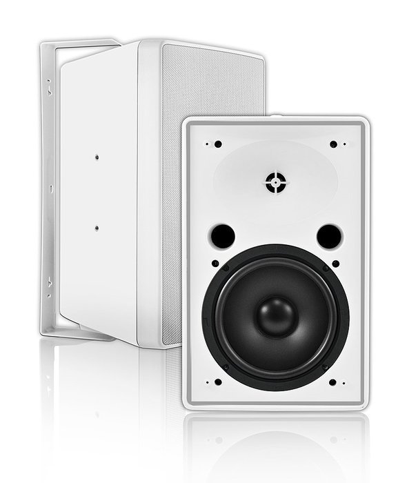 OSD Audio AP850 8-inch 2 Way 8 Ohm Indoor or Outdoor Patio Speaker Pair, White N3