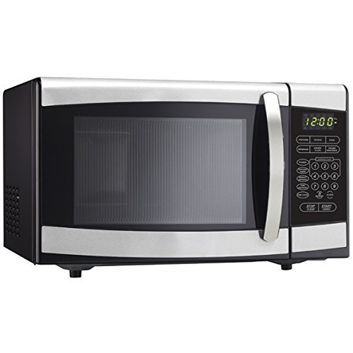Microwave Oven 0.9-cu. Ft. Stainless Steel 10 Power Levels with Simple One-touch Cooking