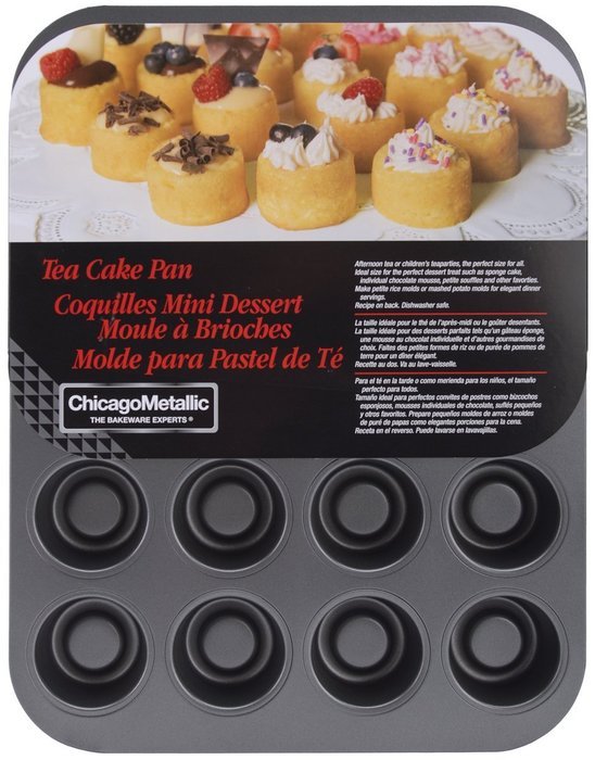 Chicago Metallic Tea Cake Pan 20 Cavity, 13.90-Inch by 10.60-Inch (2-Inch by 1.60-Inch Cavities)