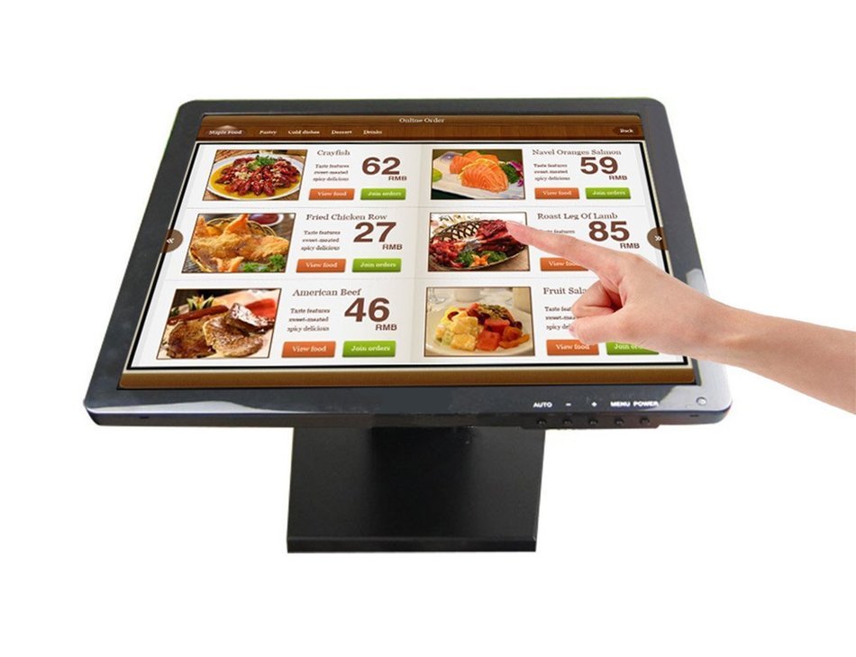 Sican 15" inch VGA Touch Screen Touchscreen LCD Monitor POS USB Port Built In Speaker