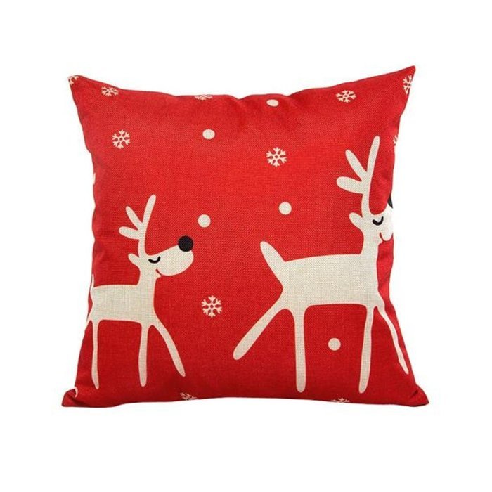 Pillow Cover,Haoricu Vintage Christmas Lovely Pillow Case Sofa Waist Throw Cushion Cover Home Decor (Coffee) N6