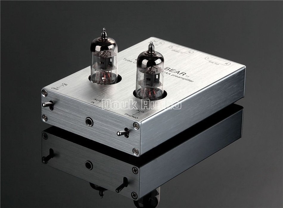 Little Bear Vacumn Tube Mini Phono Stage RIAA MM Phonograph Preamp & HiFi Tube Pre-Amplifier (Silver) N7