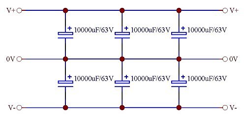 Electronics-Salon 1PCS Capacitor Filter PCB, for Upgrade Audio Power Amplifier N6
