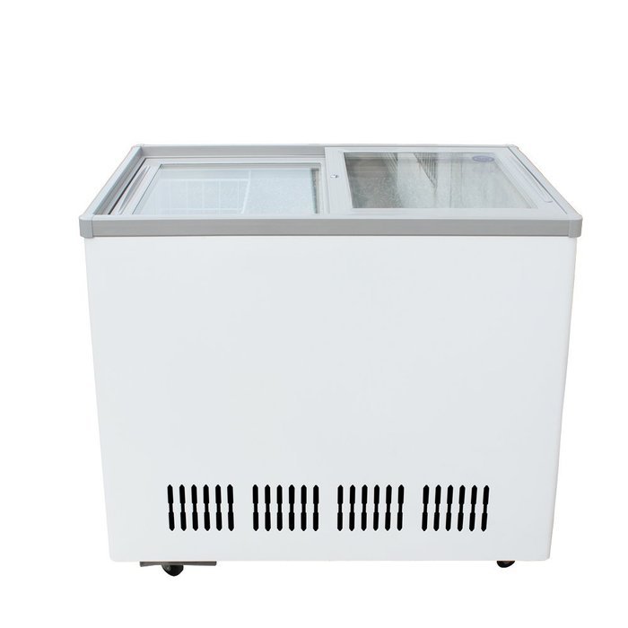 WD4-165 Glass Display Sliding 2-Door Ice-cream Chest Deep Freezer Commercial Refrigerator Beer Soda Beverages... N6