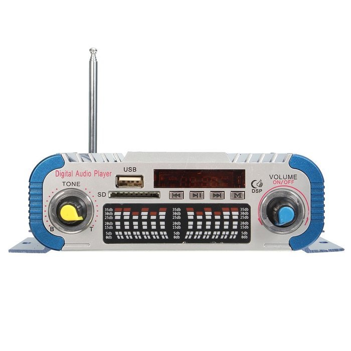 Mini Amplifier, ELEGIANT HiFi Digital Super Bass Stereo Audio Amplifier Support USB / SD / MMC Card Built-in FM... N11