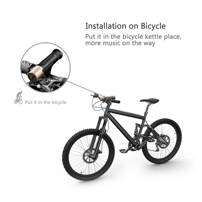 Trendwoo Outdoor Bicycle Bluetooth Speakers Waterproof Rechargeable LED Flashlight with Bike Mount for Cycling... N11