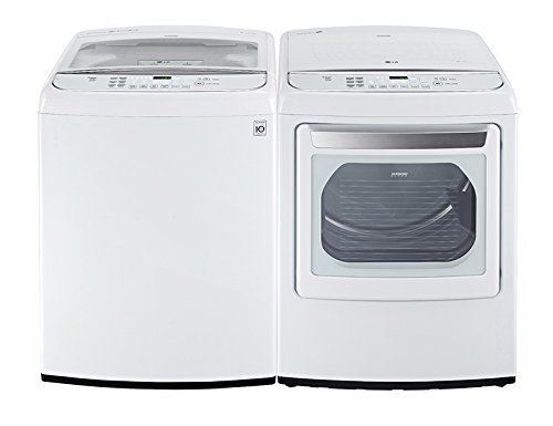 LG PAIR SPECIAL-Mega Capacity High Efficiency Top Load Laundry System *Pure White* (WT1801HWA_DLEY1701W) N2