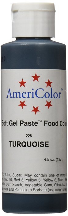 TURQUOISE SOFT GEL PASTE 4.5 OZ Cake Decorating