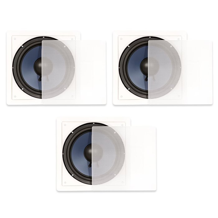 Blue Octave LW10 In Wall 10" Passive Subwoofer Speakers Home Theater 3 Sub Set N6