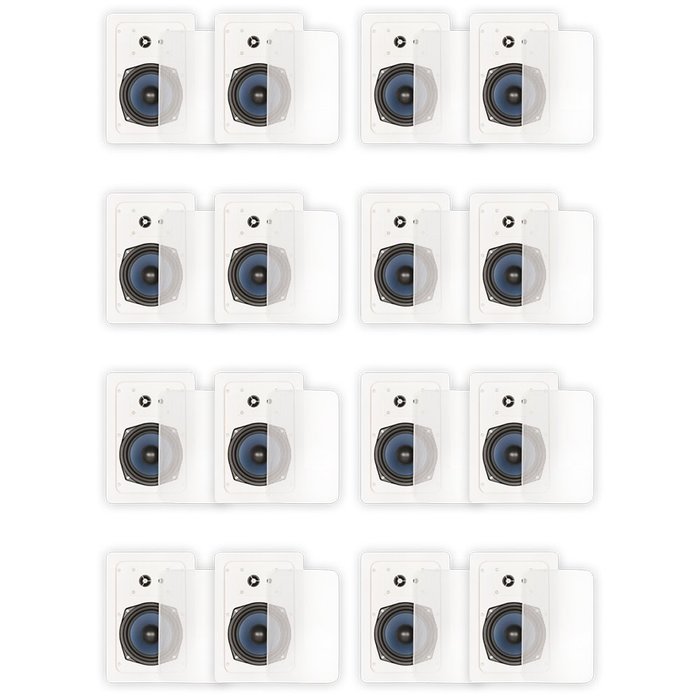 Blue Octave RW53 In Wall Speakers 3 Way Home 4480 Watts New 8 Pair Pack RW53-8PR N3